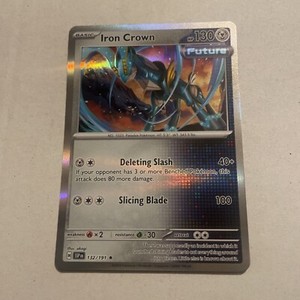Iron Crown #132/191 Surging Sparks Reverse Holo Rare Pokemon TCG Card - NM