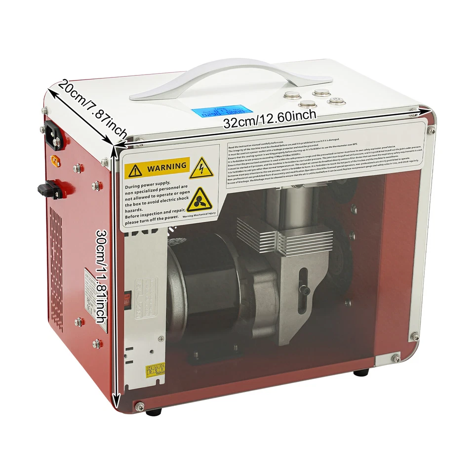 Портативный воздушный компрессор автомобильный насос для накачки шин электрический насос автоматический жидкокристаллический дисплей 12 В США - Изображение 3 из 4