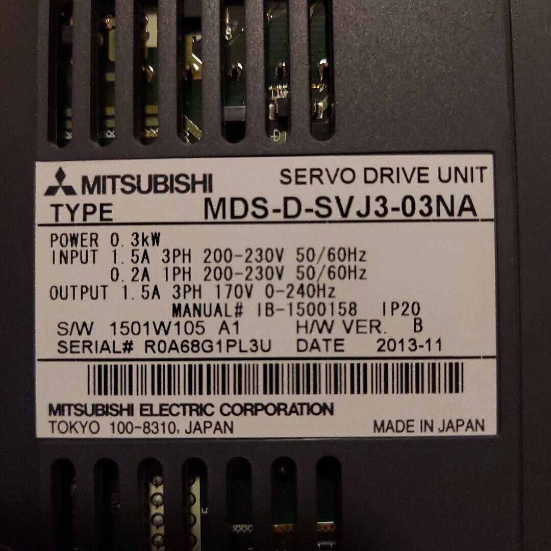 三菱電機　サーボドライバ　MDS-D-SVJ3-03NA Mitsubishi MDS-D-SVJ3-03NA Servo Drive Unit Frequency of use