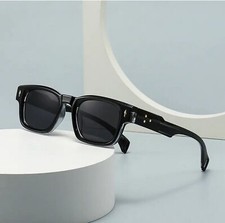 Fashion Retro Thick Square Frame Sunglasses for Men Women Ins Popular Vintage Mo