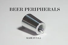 100 QTY NEW 1.00" Beer Tap Ferrule Tapered 5/16"top 3/8" Threaded Hole