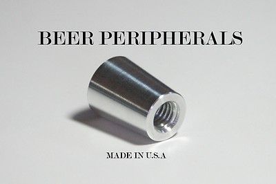 1.0'' Beer Tap Ferrule Tapered Standard Length 5/16''-18 Top and 3/8''-16 Bottom