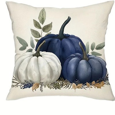 Autumn Dekokissenbezug Pumpkin Farm Fresh Druck Polyester Peachskin