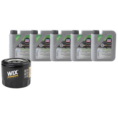 5L Liqui Moly Special Tec AA 5W-30 Wix Engine Oil Change Kit for Lancer Montero