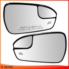 ?Door Mirror Glass W/Plate LH&RH Side Heated Blind Spot For 13-17 Ford Fusion