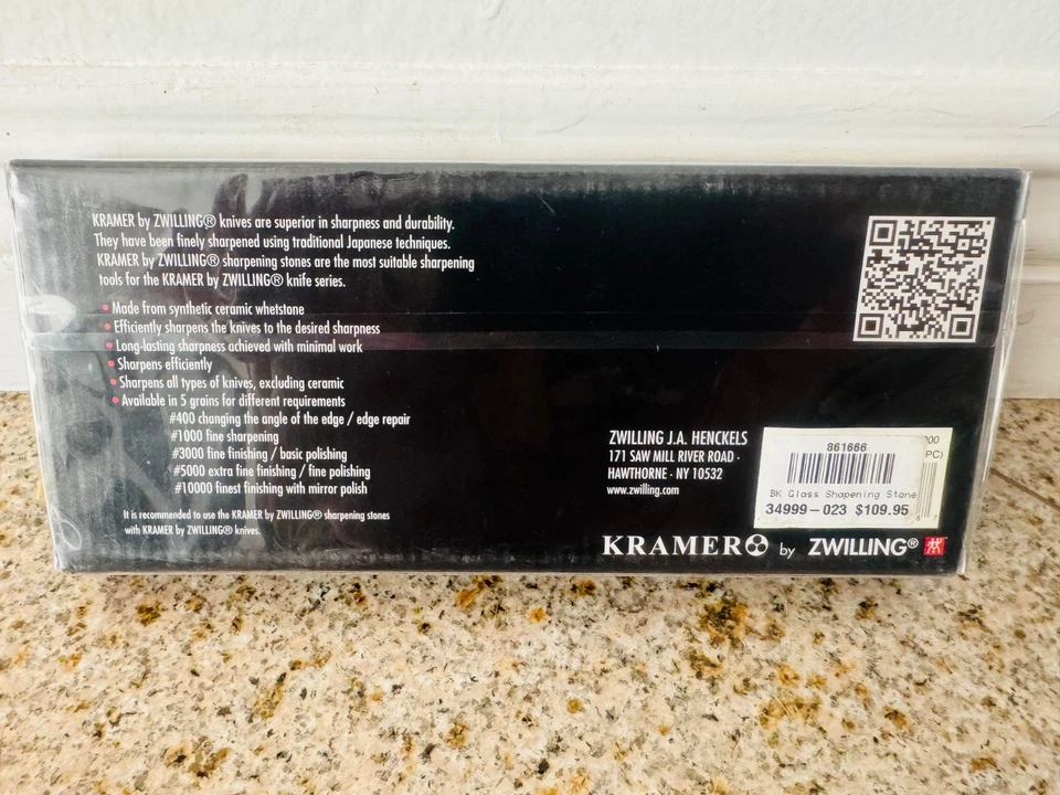 Piedra de afilar de vidrio Kramer Zwilling #3000 grano nueva caja sellada Foto 2 de 4