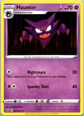 Haunter Uncommon SWSH01: Sword & Shield Base Set 084/202 NM