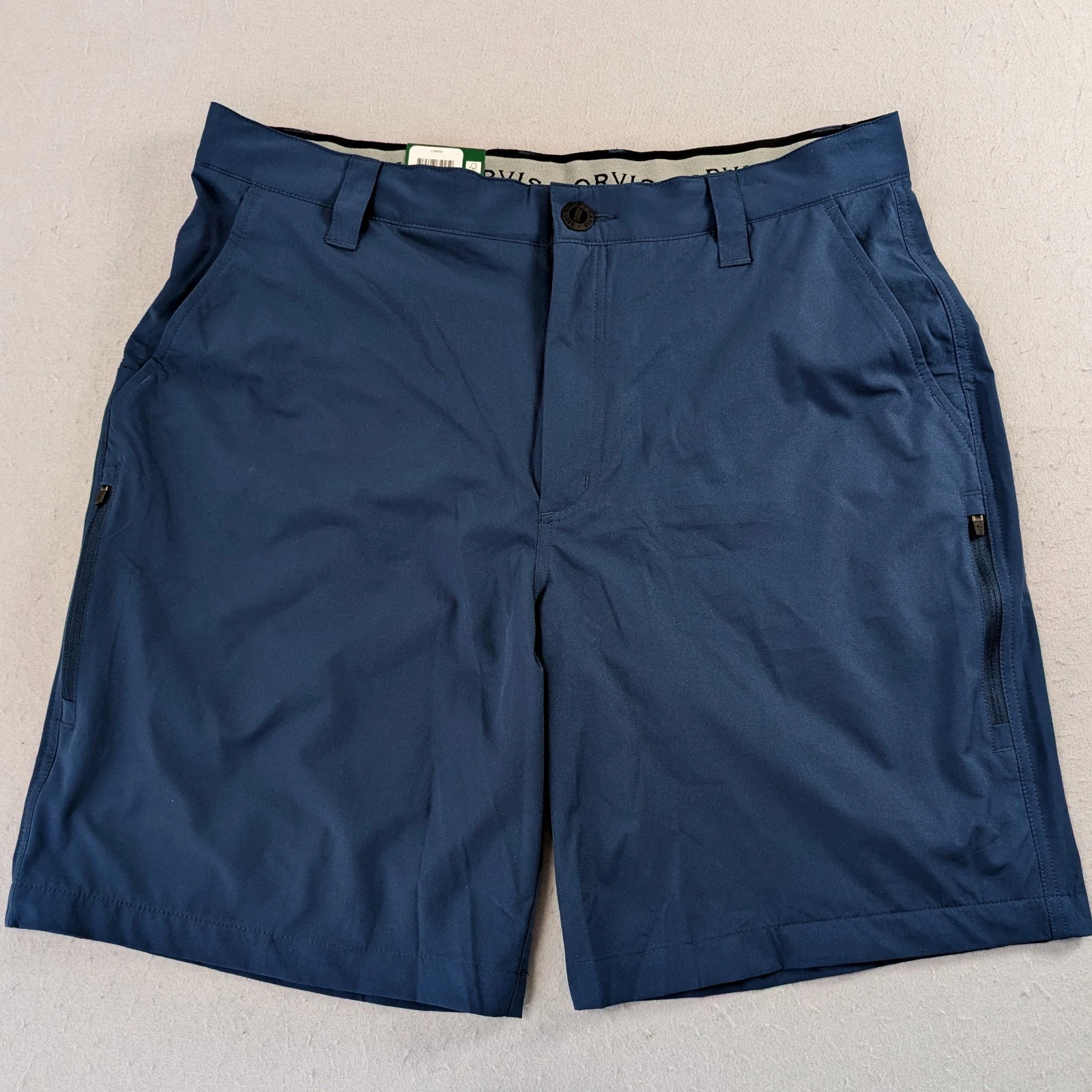 Orvis Tech Shorts Mens 34 Blue Stretch Performance Hiking Golf NWT