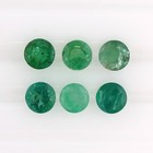 COLOMBIAN EMERALD 2.5 MM ROUND CUT ALL NATURAL 10 PIECE SET F-3611