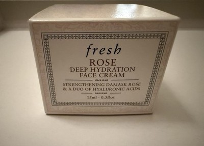 fresh ROSE DEEP HYDRATION FACE CREAM 15ml, 0.5fl oz. - NEW IN BOX, FREE SHIP