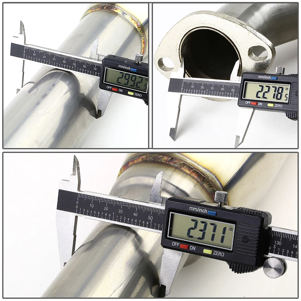 SILENCIADOR PUNTA ENROLLADA DOBLE 4" SISTEMA DE ESCAPE CATBACK PARA 09-15 NISSAN MAXIMA V6 A35 Foto 4 de 4