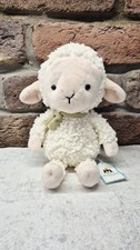 Jellycat Cream Fuzzkin Lamb Sheep Retired Rare Plush Toy New With Tags