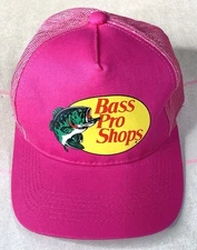 Bass Pro Shop OFFICIAL Mesh Trucker Hat HOT PINK Adjustable Cap Snapback Outdoor