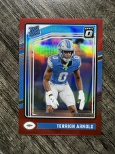 TERRION ARNOLD 2024 DONRUSS OPTIC RATED ROOKIE RED PRIZM RC /125