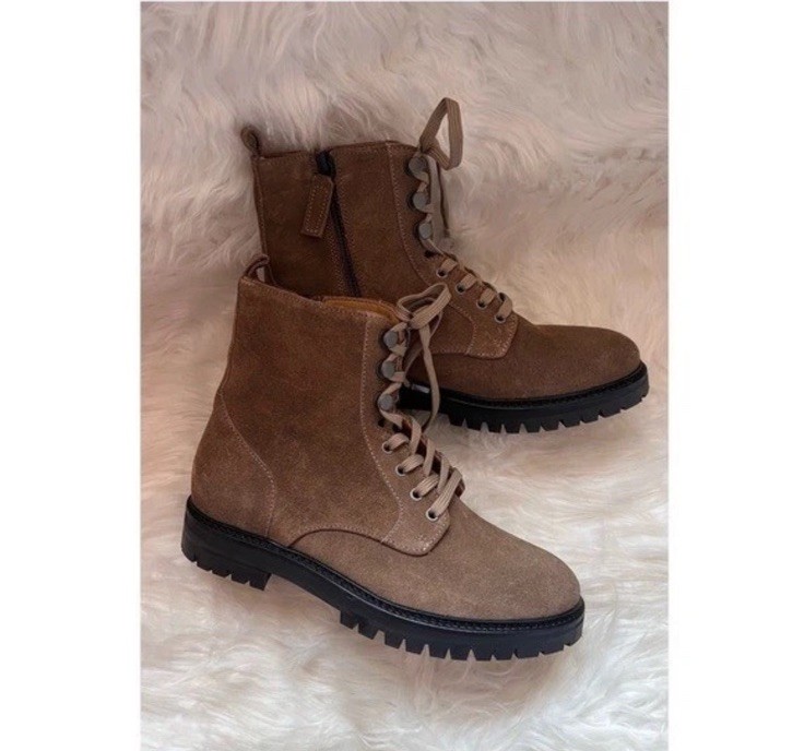 NIB REISS Arianna Lace Up Hiker Suede Moto Boots US 7 $320 image 8