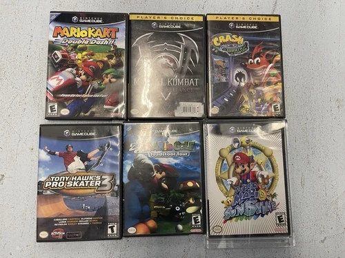 nintendo gamecube games lot bundle Mario Kart Double Dash. Mario Sunshine .
