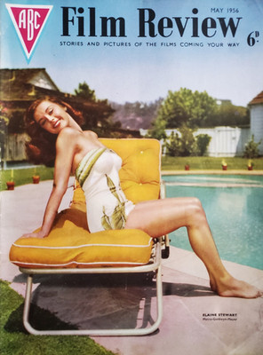 ABC FILM REVIEW MAY 1956  DIANA DORS, JOAN COLLINS, BURTON, LADD, HOLDEN, CAGNEY