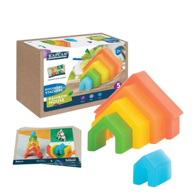 Kaplan  Early Learning Discovery Stackers - Rainbow House - 5 Pieces