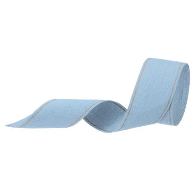 Rubans en tissu denim 1,6 pouce, ruban en jean nœud denim 3 yards, bleu ciel 40 mm - Photo 1/4