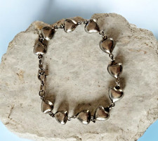 Sterling Silver Heart-shaped Bracelet 925  .