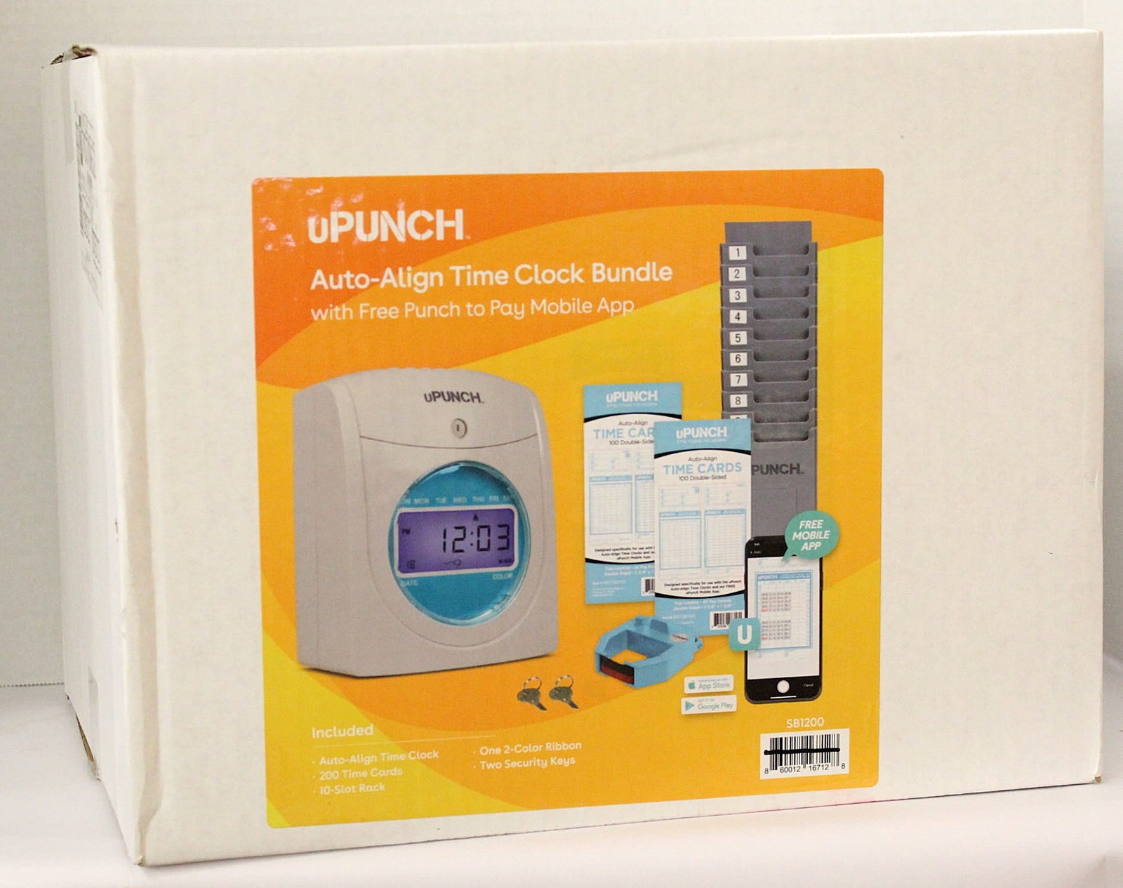 Upunch Auto-Align Time Clock Bundle w/ Free Punch Pay To Mobile App | eBay