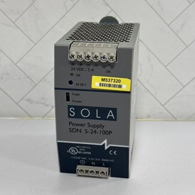 Sola Power Supply SDN 5-24-100P 115/230 VAC 2.2/1.0 A 50/60 HZ