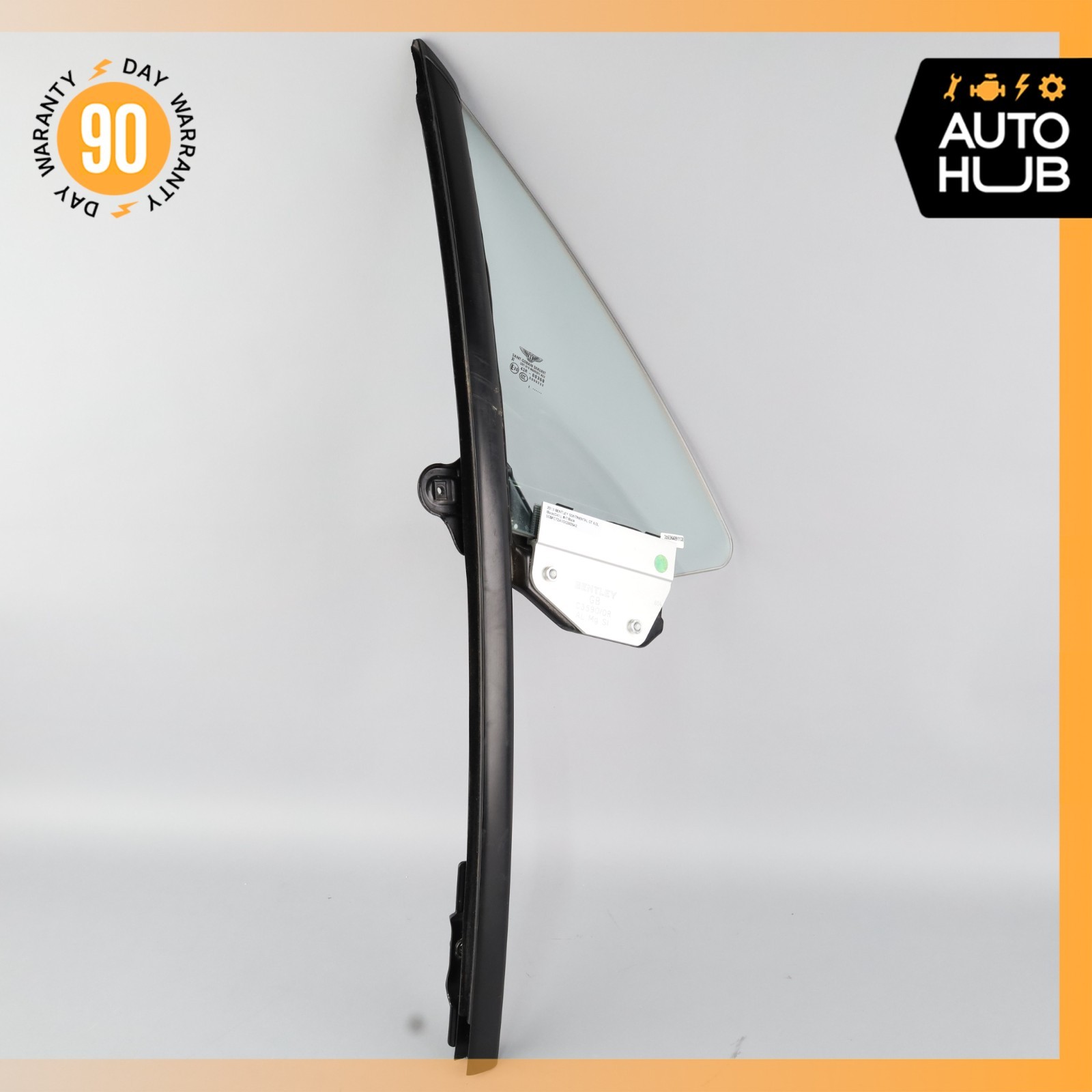 03-17 Bentley Continental GT Front Right Side Door Vent Window Glass OEM 30k