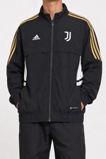 Adidas Juventus Track Jacket Black Gold Footb...