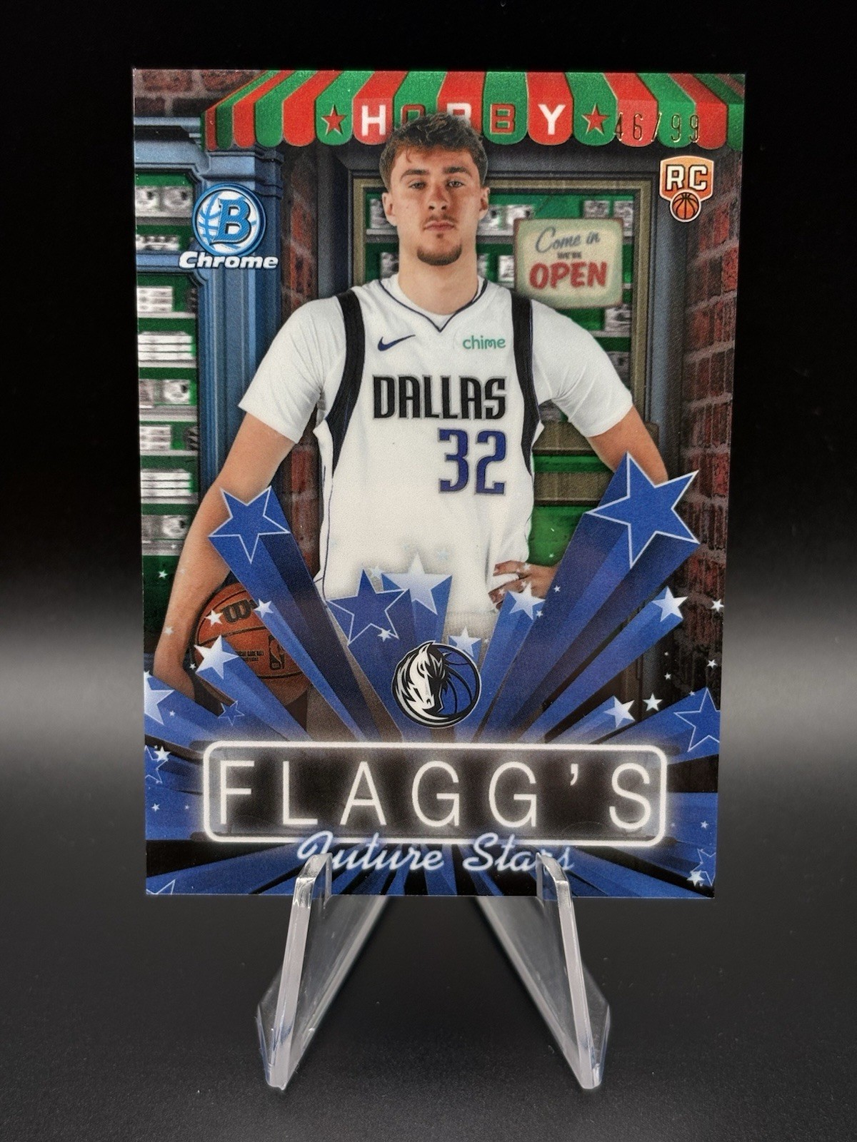 2025-26 Bowman Chrome Cooper Flagg Hobby Stars #HS-3 Green Refractor /99 (RC)