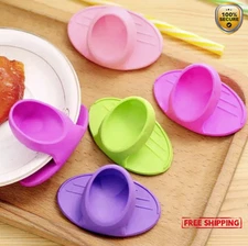 2pcs Silicone Heat-Resistant Finger Covers – Thick Oven Grip & Pot Holders - NEW