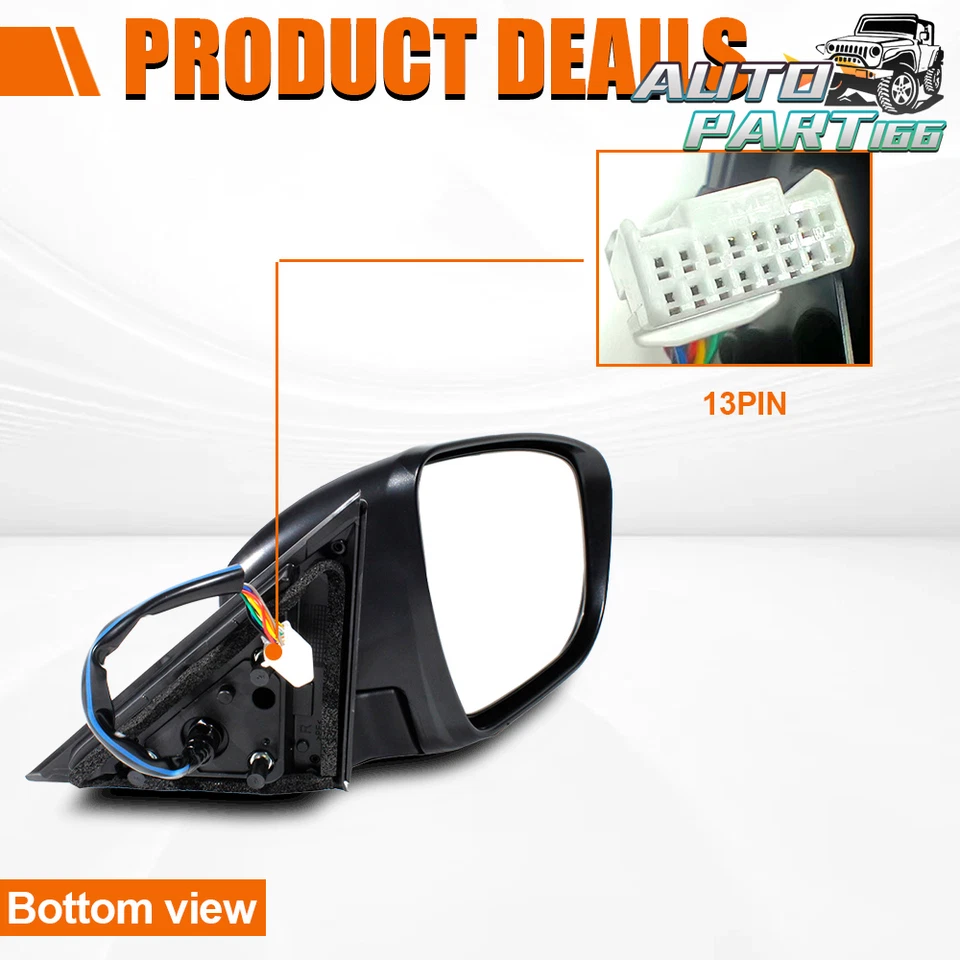 Espejo retrovisor lateral derecho blanco con cámara para Nissan X-Trail T32/Rogue 2014-2019 Foto 4 de 4