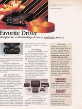1984 Escort Passport Radar Detector car Vintage Print Ad home wall decor art