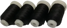 Black Silk Spool/Silk Cord/Beading Cord/Size F / 140yds / /100% Silk Thread/J...