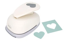 Bira 3 inch Heart Lever Action Craft Punch, Valentine’s Day off-white 