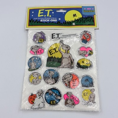 1982 E.T. Fuzzies Puffy Stickers Stick-Ons