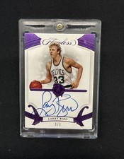 2019 Panini Flawless Larry Bird Amethyst Signatures Auto 3/3 Boston Celtics 1/1