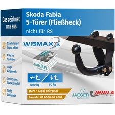 ANHÄNGERKUPPLUNG starr passend für Skoda Fabia 6Y2 +13-polig E-Satz ABE NEU