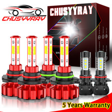 For Chevy Avalanche 2002-2005-6x LED Headlight Bulbs High Low Beam Fog Light