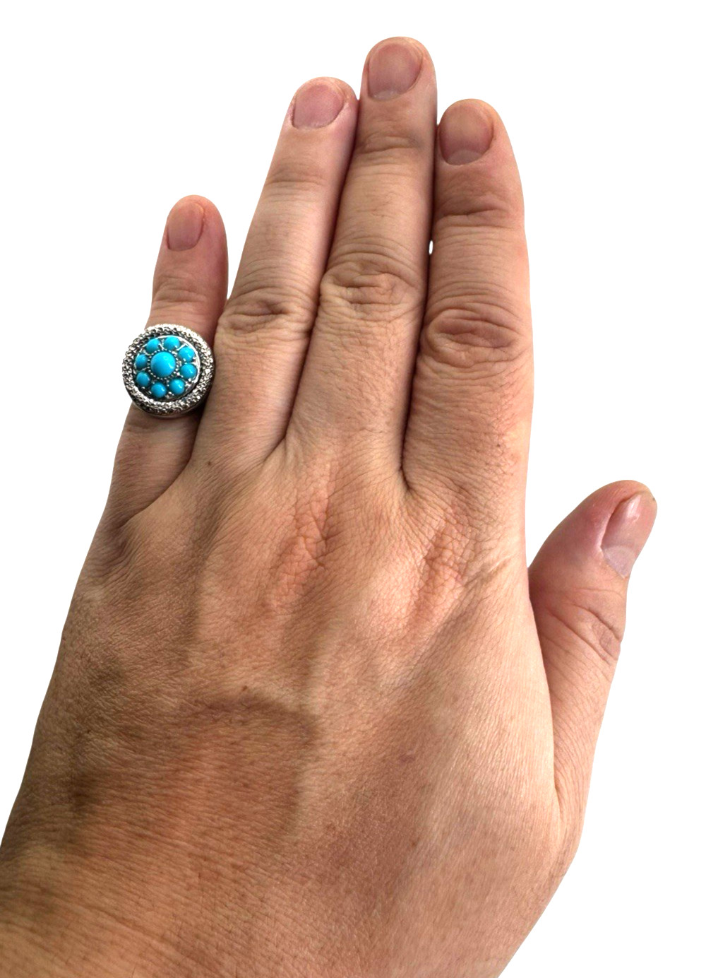 Solid Sterling Silver Sleeping Beauty Turquoise R… - image 7