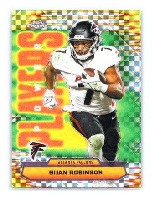 Bijan Robinson X-Fractor Power Players Insert 2025 Topps Chrome #PP-11 Falcons