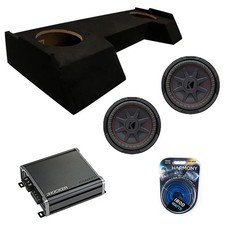 Kicker Bundle Fits 19-25 Dodge Ram Crew Cab 48CWRT102 10" Subwoofer w/ 46CXA8001