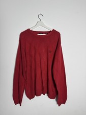 Izod Red Crew Neck Diamond Knit Crewneck Sweatshirt| Size: XL