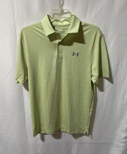 Under Armour Men  s Playoff 3.0 Green Check Polo Shirt Size Small