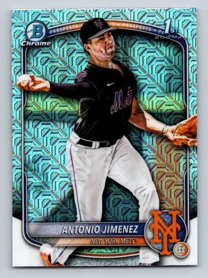 2025 Bowman Draft Chrome #BDC-56 Antonio Jimenez 1st NY Mets Mojo Refractor