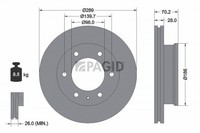 2X Pagid Bremsscheibe 55230N FüR Ford Ranger ET ER EQ 4X4 Tdci Mazda BT 50 Pick