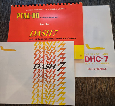 De Havilland Canada Dash 7 Sales Brochure, Engine and Performance Booklets