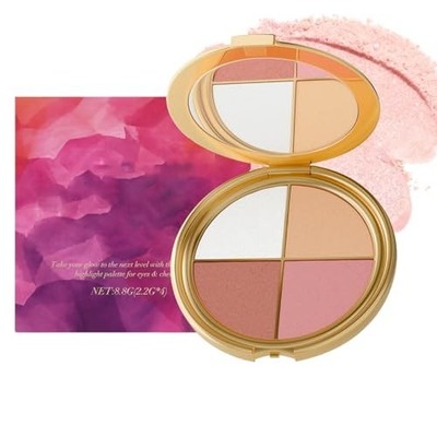 Glow Wardrobe Palette, Highlighting Eye & Cheek Palette - Rich Glow Shades