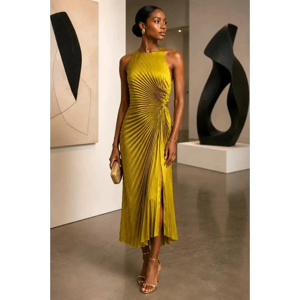 alc gold pleated dress A.L.C. Dresses for Women for sale laborday26