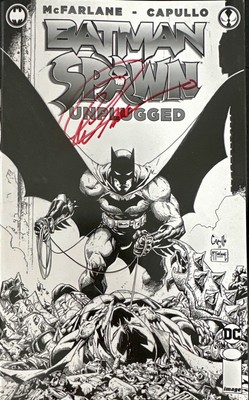 BATMAN SPAWN #1 UNPLUGGED CAPULLO COVER SIGNED BY GREG CAPULLO W/COA