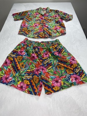 Vintage Bechamel 2 Piece Shirt and Shorts Set  Size Large